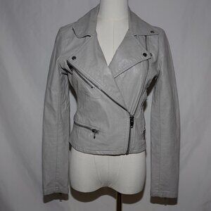 EUC Blank NYC Light Grey Faux Leather Jacket - Size XS